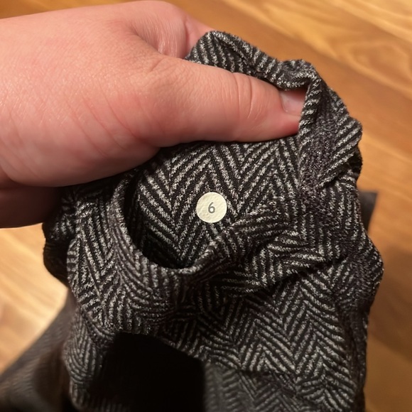 Lululemon‎ Skinny Will Pant Full-On Luon Giant Herringbone Black Heathered Black - Picture 6 of 12